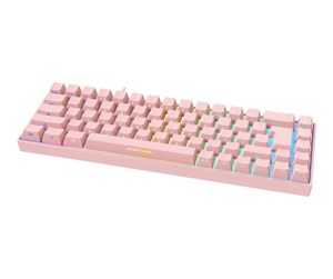 Tastatur - Deltaco GAMING PK95R Wireless Keyboard (FR) - Gamingtastatur - Fransk - Rosa - GAM-100-P-FR