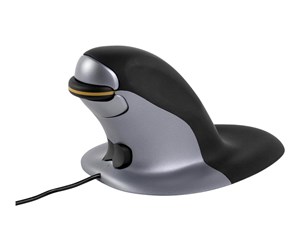 Mus - Fellowes Penguin Large - Vertical mouse - Laser - Sølv - 9894401