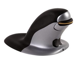 Mus - Fellowes Penguin Large - Vertical mouse - Laser - Sølv - 9894501