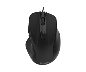 Mus - Deltaco OFFICE Wired Silent Office Mouse - Mus - Optisk - 6 - Svart - MS-801