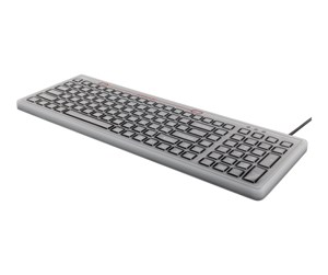 Tastatur - Deltaco Silicon Keyboard Grey/Black - Tastatur - Nordisk - Grå - TB-508