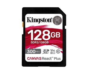 Minnekort - Kingston Canvas React Plus V90 SD - 300MB/s - 128GB - SDR2/128GB