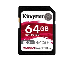 Minnekort - Kingston Canvas React Plus V90 SD - 300MB/s - 64GB - SDR2/64GB