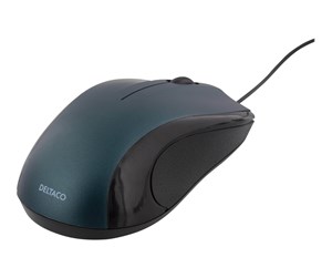 Mus - Deltaco Wired Optical Mouse USB 2.0 - Mus - Optisk - Blå - MS-712