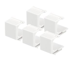 Tilbehør - Deltaco VR-229 Blank Cover for Keystone ports (5-Pack) White - VR-229