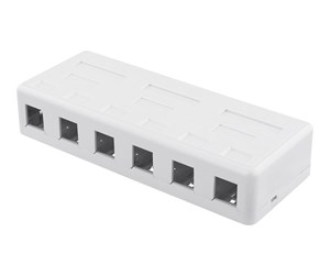 Tilbehør - Deltaco Surface Mount Box For Keystone 6 ports White - VR-225