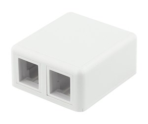 Tilbehør - Deltaco Surface Mount Box For Keystone 2 Ports - VR-223