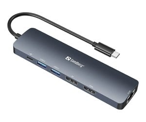 Dokkingstasjon - Sandberg USB-C 8K Display Dock - 136-43