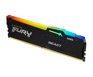 RAM - Kingston FURY Beast RGB DDR5-4800 - 8GB - CL38 - Single Channel (1 pcs) - Intel XMP - Svart med RGB - KF548C38BBA-16