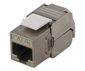 Tilbehør - Deltaco MD-112 FTP Cat6a keystone connector shielded 22-26AWG "Tool-free" - MD-112