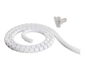 Kabelordner/Kabelstrømpe - Deltaco Nylon cable cover 10m white - LDR05