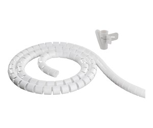 Kabelordner/Kabelstrømpe - Deltaco Nylon cable cover 2.5m white - LDR03