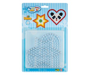 Kreative leker - Hama Iron on Bead Plates Maxi - Heart and Star - 8105