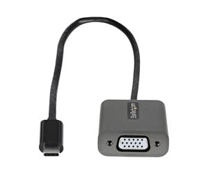 Skjermkabel - StarTech.com USB C to VGA Adapter 1080p USB Type-C to VGA Adapter Dongle USB-C (DP Alt Mode) to VGA Monitor/Display Video Converter Thunderbolt 3 Compatible - 30 cm - CDP2VGAEC