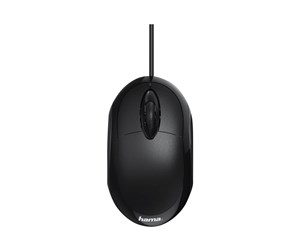 Mus - Hama MC-100 - mouse - USB - black - Mus - Optisk - 3 knapper - Svart - 00182600