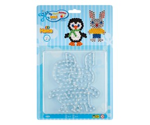 Kreative leker - Hama Iron on bead plates Maxi - Pinguin and Rabbit - 8106