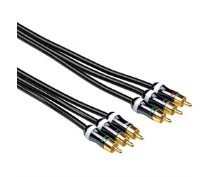 Diverse kabel - Hama YUV Cable 3 RCA - 3 RCA metal 1.5 m - 83029