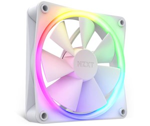 Kabinettvifte - NZXT F120 RGB - White - Kabinettvifte - 120mm - Hvit med RGB-lys - 28 dBA - RF-R12SF-W1