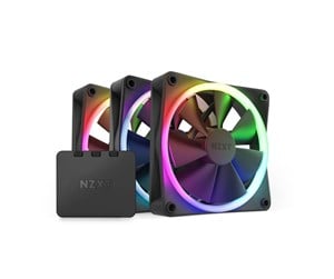 Kabinettvifte - NZXT F120 RGB 3-pack & RGB Controller - Black - Kabinettvifte - 120mm - Svart med RGB LED-lys - 28 dBA - RF-R12TF-B1