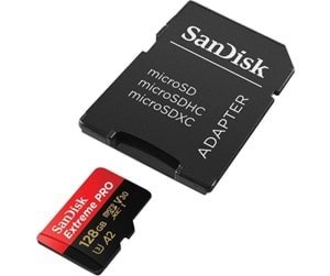 Minnekort - SanDisk Extreme Pro microSD/SD - 200MB/s - 128GB - SDSQXCD-128G-GN6MA