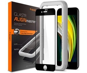 Mobil - Beskyttelsesglass - Spigen AlignMaster FC - black - iPhone SE (2022/2020)/8/7 - AGL01294