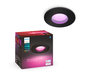 Smarthus - Philips Hue Xamento Recessed 1x5.7W - Black - 929003812601