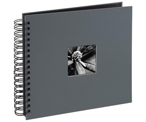 Fotoalbum & Arkivering - Hama "Fine Art" Spiral Album 28 x 24 cm 50 Black Pages grey - 94879