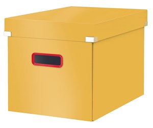 Arkivering & Oppbevaring - Leitz  Click & Store Cosy Cube stor oppbevaringsboks Varmgul - 53470019