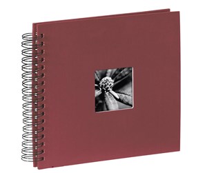 Fotoalbum & Arkivering - Hama "Fine Art" Spiral Album 28 x 24 cm 50 Black Pages Bordeaux - 90149