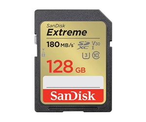 Minnekort - SanDisk Extreme SD - 180MB/s - 128GB - SDSDXVA-128G-GNCIN