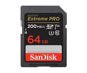 Minnekort - SanDisk Extreme PRO SD - 200MB/s - 64GB - SDSDXXU-064G-GN4IN