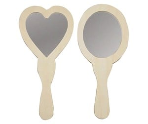 Arts & Crafts - Tilbehør - Creativ Company Decorate your Wooden Hand Mirror 2pcs. - 577160