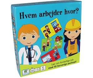 Brettspill & Puslespill - Forlaget Globe Hvem arbejder hvor? (DK) - 5704976059066