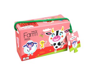 Puslespill - Barbo Toys Little Bright Ones - 3 Puzzles - Farm - 5704976055105