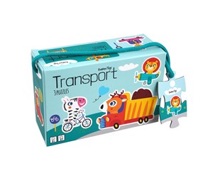 Puslespill - Barbo Toys Little Bright Ones - 3 Puzzles - Transport - 5704976055129