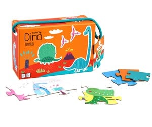 Puslespill - Barbo Toys Little Bright Ones - 3 Puzzles - Dinosaur - 5704976055143