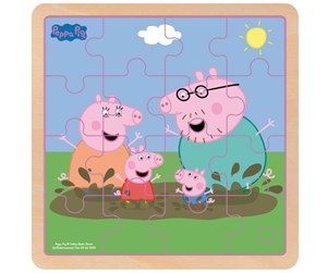 Treleker - Barbo Toys Peppa Pig - Wooden Puzzle - Mud - 5704976090052