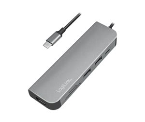 Dokkingstasjon - LogiLink USB 3.2 Gen 1 docking station 6-port PD with cable - UA0343