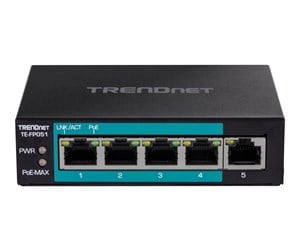 Switch/splitter - TRENDnet TE-FP051 - switch - 5 ports - unmanaged - TE-FP051