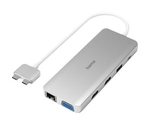 Dokkingstasjon - Hama docking station - USB-C 3.2 Gen 1 - VGA HDMI - GigE - 100W - 00200133