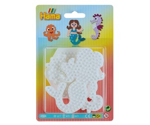 Kreative leker - Hama Iron on bead plates - Mermaid Seahorse Hexagon - 4575