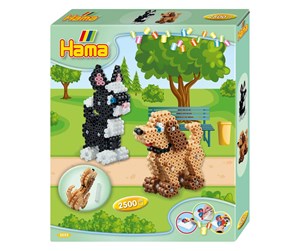 Kreative leker - Hama Iron on Bead Set - Cat and Dog 2500pcs. - 3253