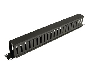 Rackskap - Tripp Lite Rack Enclosure Horizontal Cable Manager (finger duct) 1URM - rack cable management duct with cover - 1U - SRCABLEDUCT1U