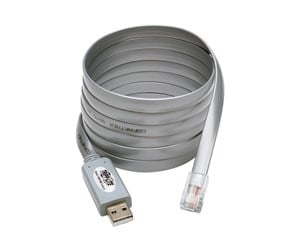 Nettverksadapter - Tripp Lite USB-A to RJ45 Serial Rollover Cable (M/M) - Cisco Compatible 250 Kbps1.83 m Gray - U209-006-RJ45-X