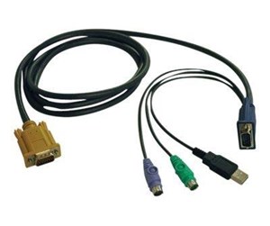 KVM-kabel - Tripp Lite 10ft USB / PS2 Cable Kit for KVM Switch B020-U08 / U16 10' - keyboard / video / mouse / USB cable - 3 m - P778-010