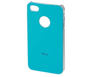 Mobil - Deksel og etui - Hama "Shiny" Mobile Phone Cover for Apple iPhone 4/4S light turquoise - 115363