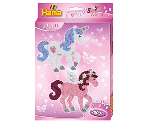 Kreative leker - Hama Iron on bead set - Unicorn 2000 pcs. - 3448