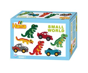 Kreative leker - Hama Ironing beads set - Dino and Auto 2000pcs. - 3502