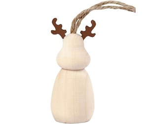 Dekorasjon - Creativ Company Wooden Hanger Reindeer - 58059