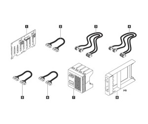 Kabinett tilbehør (kjølepasta mv.) - Lenovo - server 8-port SATA/SAS backplane - 4XF7A81461